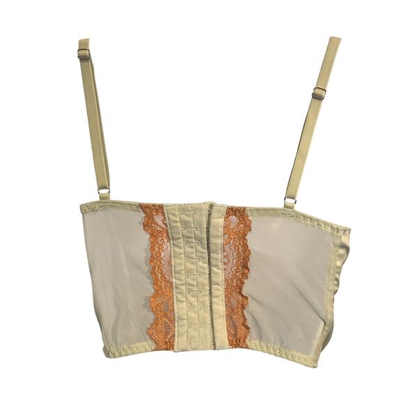 Urban Outfitters Satin Lace Corset Top XS Brown Mint Bustier
 Coquette Festival - Picture 4 of 9